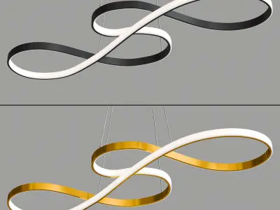 Minimalist Luxe Chandelier 06 3D model