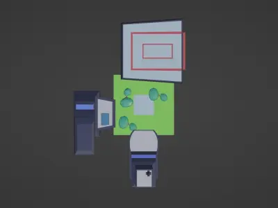 Low-Poly Sci-Fi City Buildings Pack Low-poly 3D model