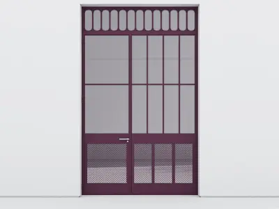 Aluminium door 359 3D model