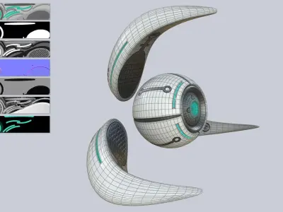 Alien troop Low-poly 3D model