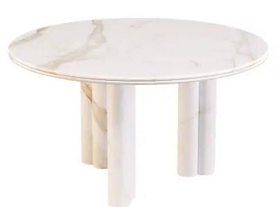 Giulio Marelli Simmy Table and Clara Chairs - Dining Set 3D model