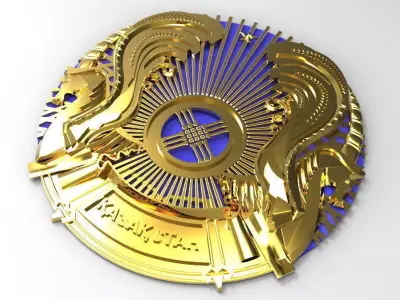 Coat of Arms of Republic of Kazakhstan 3D model