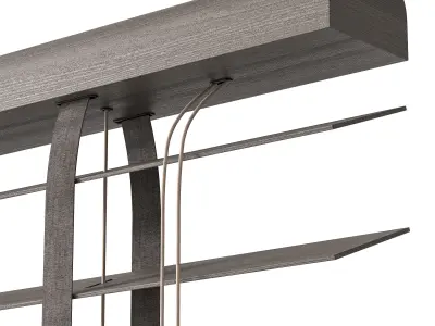 Wooden blinds set 31 3D model