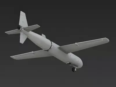 Loitering Munition Drone 3D Model Low-poly 3D model