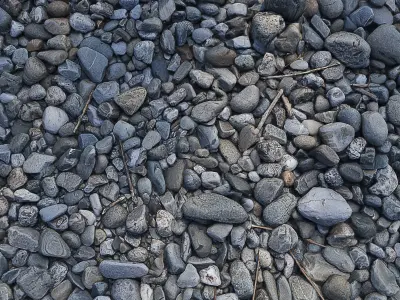 Pebbles ground HQ 3D model