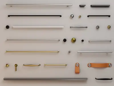 Ikea Handles and Knobs pack1 3D model