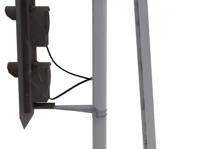 Train Traffic Light 7 3D model