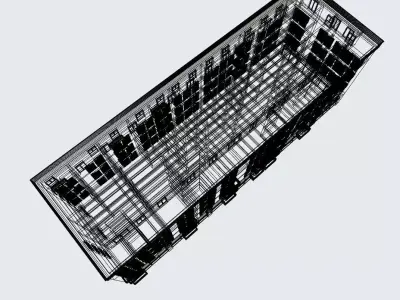 Modern Residential and Commercial Building  3D model