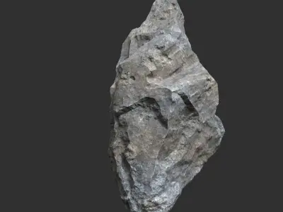 Low poly Gray Rock Formation A 190416 Low-poly 3D model