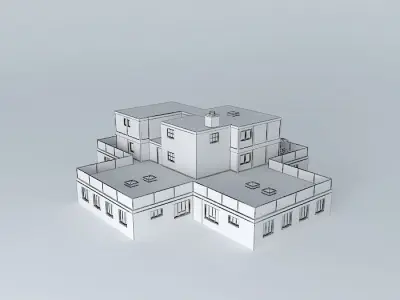 Penthouse house Free 3D model