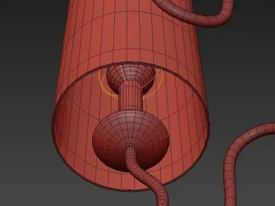 Briana chandelier with four lamps 3D model