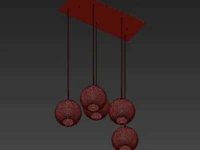 Chandelier Tango 5 light 3D model
