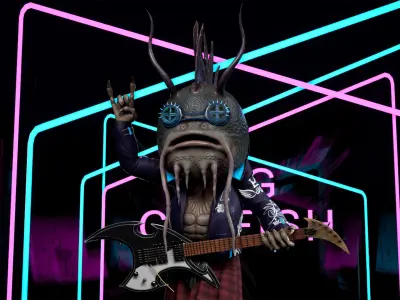 Big Catfish Low-poly 3D model