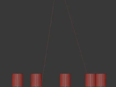 Flute Chandelier 3D model