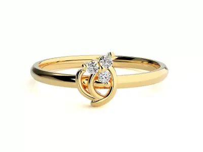 Women ring 3D print model 150