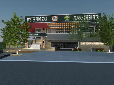 Restaurant and Bar 3D model purchase