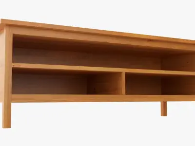 TV stand with shelves 3D model