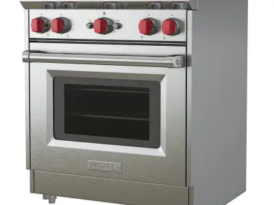 Wolf GR304LP Freestanding Gas 3D model