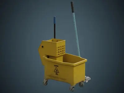Mop Wringer 2B Low-poly 3D model