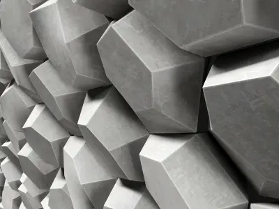 Panel decor hexagon 3D model