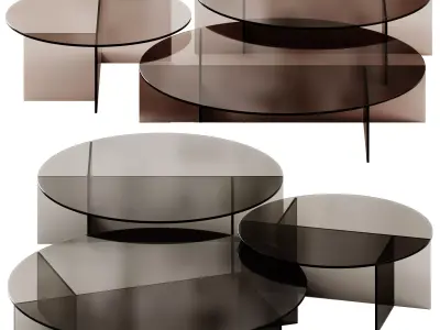 SESTANTE Round Coffee Tables by Tonelli Design 3D model