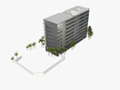 Queensleigh Holiday Apartments Low-poly 3D model