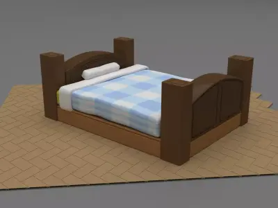 Stilized Bed 3D model