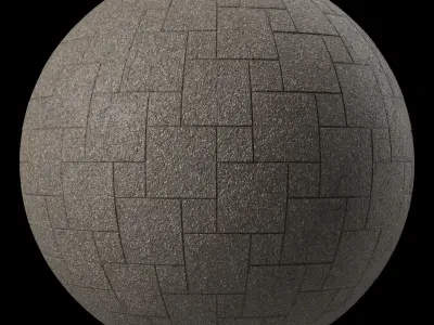 Tile Materials 35- Concrete Tiling By Gravel Sbsar Pbr Seamless Texture