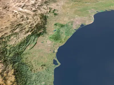  United States, Canada, Mexico, Alaska, Hawai realistic map pbr enviroment 