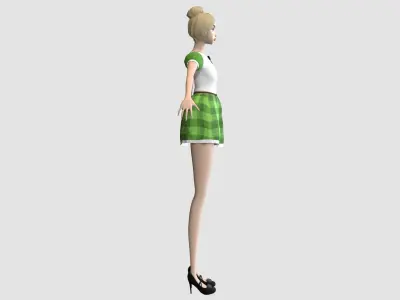 female pretty woman  3D model