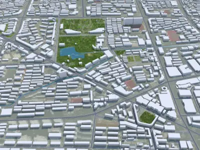 Qinhuangdao Hebei China 60km Low-poly 3D model