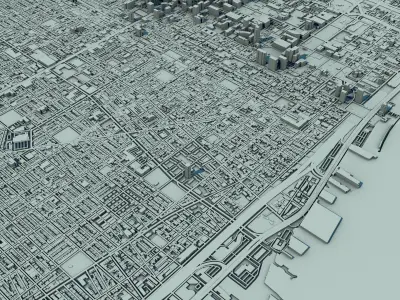 Philadelphia City United States 3D print model