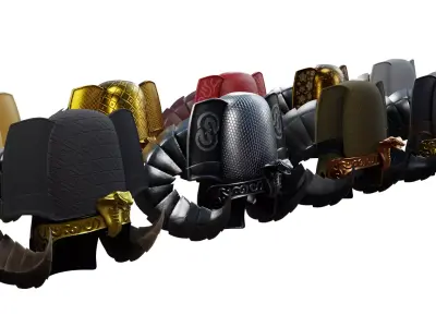 Pharaoh Hat - SciFi Character Design Low-poly 3D model Low-poly 3D model