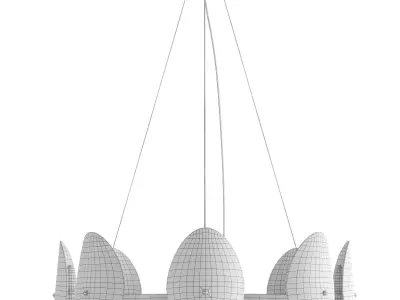 Monroe Art Deco Ceiling Light 3D model