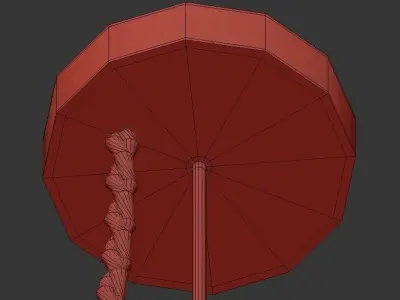 Heavy concrete pendant light - 3D model