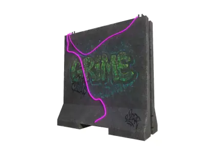 Concrete Wall Barricade Barrier RoadBlock 3D model purchase