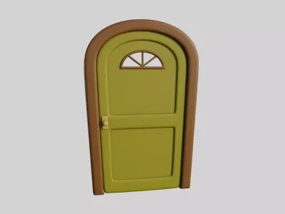 Cartoon Door 14b 3D model