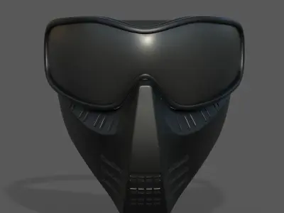 Mask protection scifi military futuristic combat  Low-poly 3D model