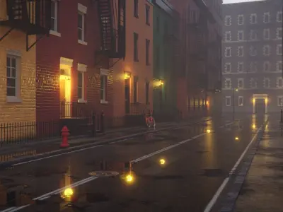 City Street 3d Scene 3D model