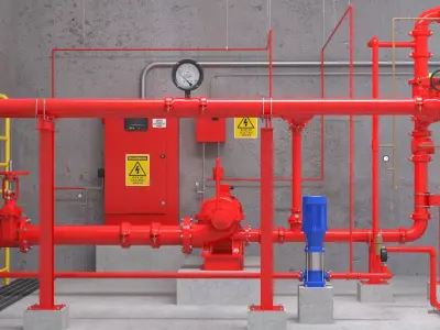 Fire Pump Room - v2 3D model