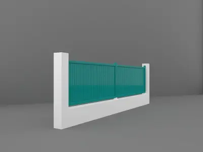 Fence Low-poly 3D model