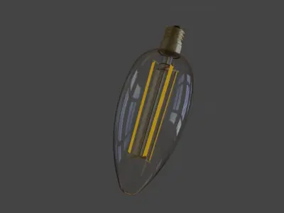 E12 LED chandelier bulb 3D model