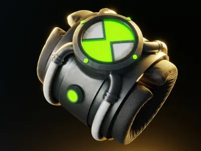 The Omnitrix wristwatch with light 3D model