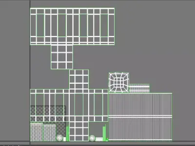 Corrugated Glass Flush Mount 3D model