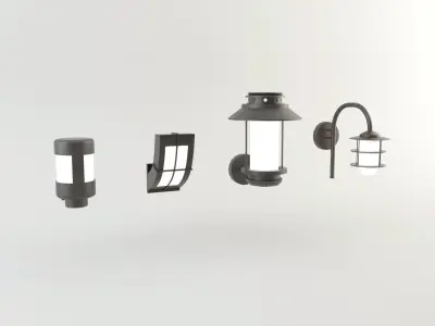 Outside Lighting 1 Low-poly 3D model