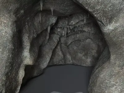 Big Cave lowpoly 3D model