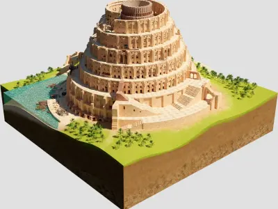 Tower of Babel 3D model