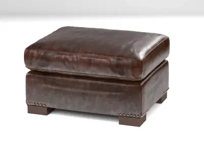 Library Leather Ottoman 3D model
