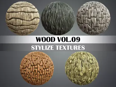 Stylized Wood Vol 09 - Hand Painted Texture Texture