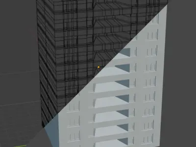Building in minecraft Low-poly 3D model